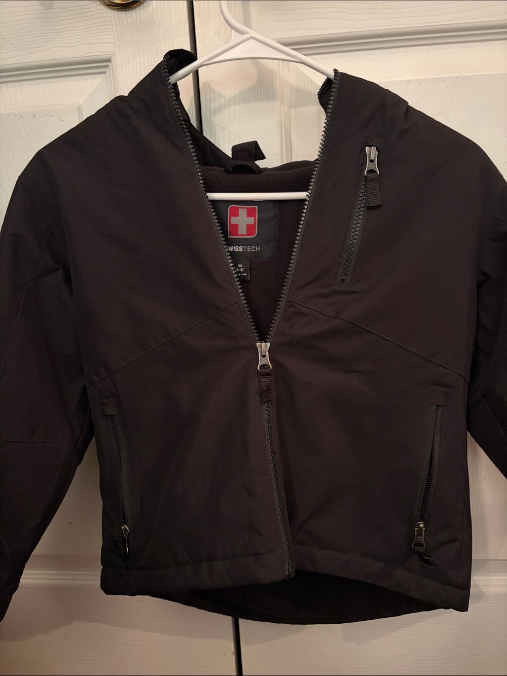 Children’s Swisstech Black Hooded Jacket